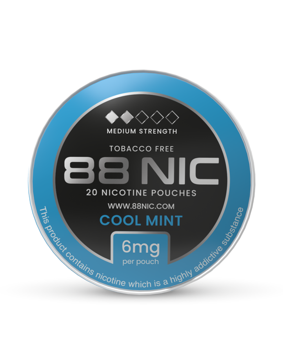 88 Nic Cool Mint Nicotine Pouches 88Vape 88 Nic Cool Mint Nicotine Pouches 88Vape