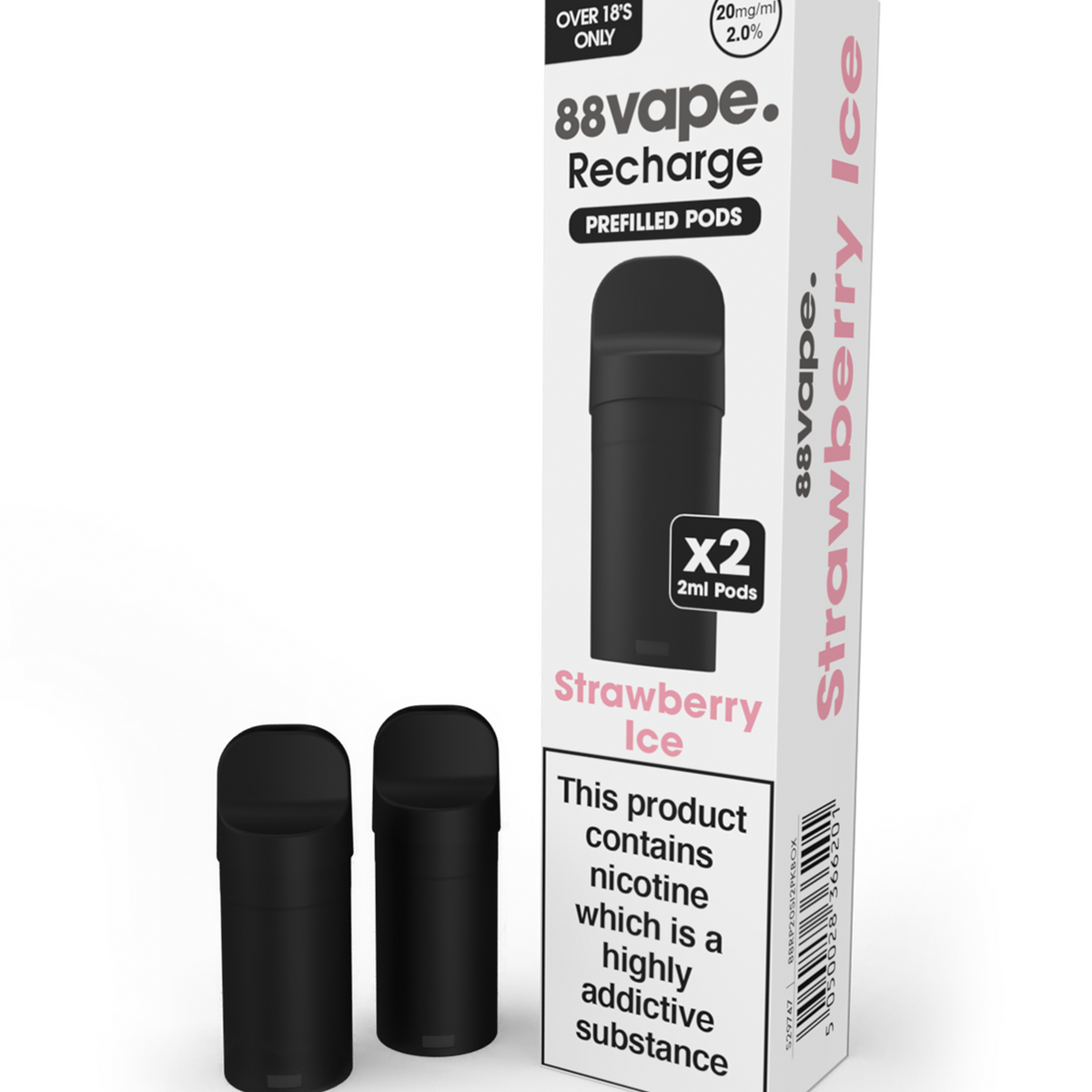 88Vape Recharge Strawberry Ice Pods (x2)