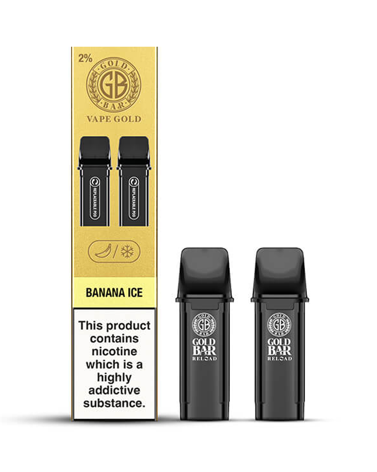 Gold Bar Reload Pods Pack of 2 88Vape Gold Bar Reload Pods Pack of 2 88Vape