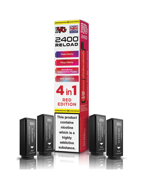 ivg 2400 reload 2 in 1 pods IVG 2400 Refill Pods | 4 in 1 Prefilled Pods | 2400 Puffs | 4 x 2ml | Reload  Pod