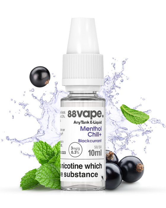 Menthol Chill+ Blackcurrant E Liquid Just 1.20 | 88Vape Menthol Chill+ Blackcurrant E Liquid Just 1.20 | 88Vape