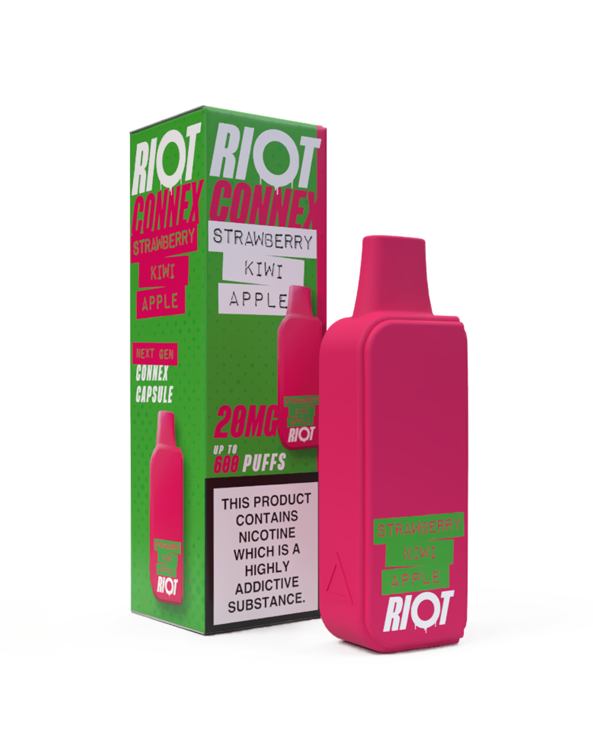 el vape sale en un antidoping Strawberry Kiwi Apple Riot Connex Pod — 88Vape