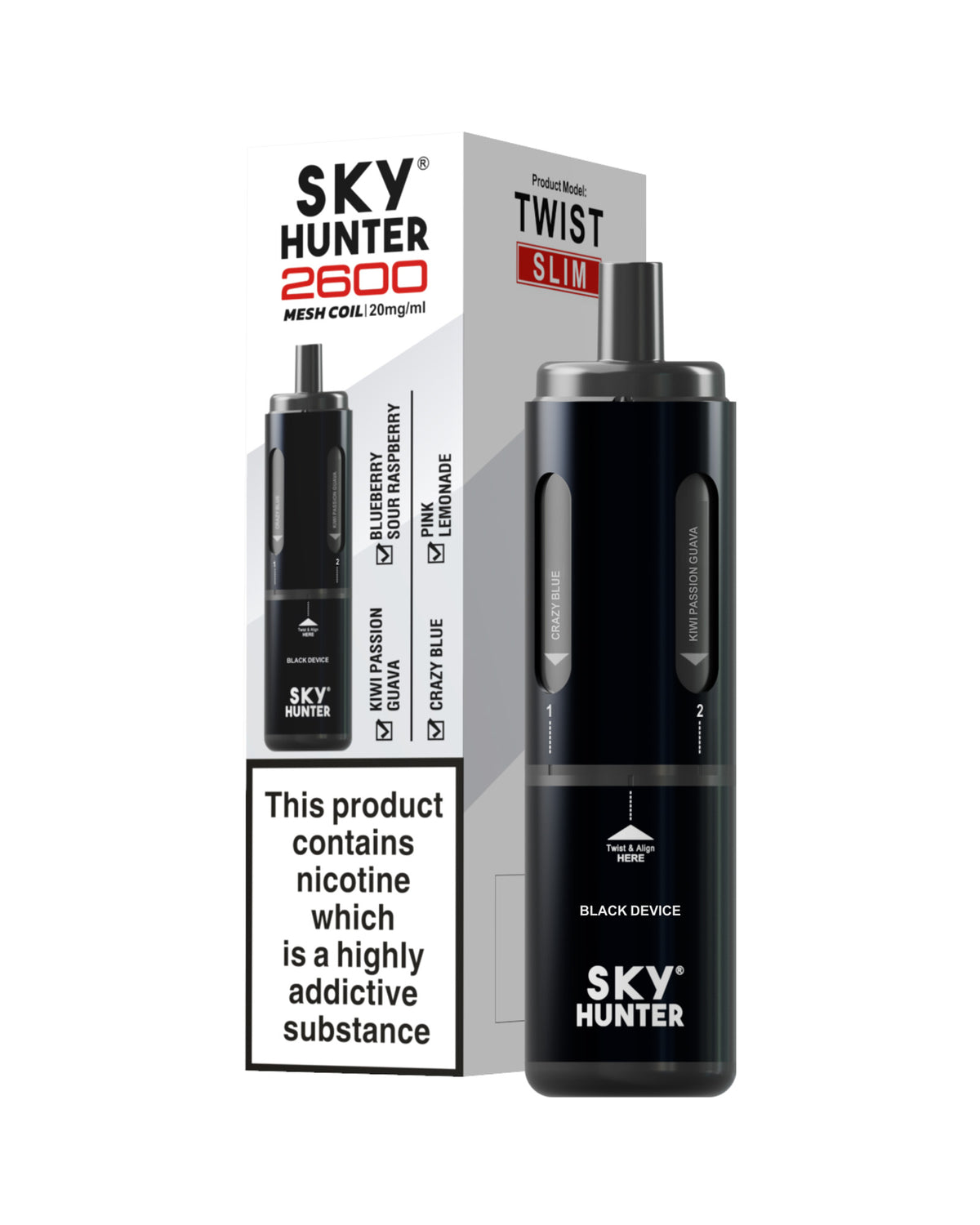 Buy Sky Hunter Vape Pod Kit £6.99 + £2 Refill Packs — 88Vape