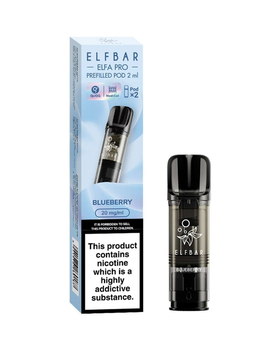 Blueberry Elf Bar Elfa Pro Pods (x2) 88Vape Blueberry Elf Bar Elfa Pro Pods (x2) 88Vape
