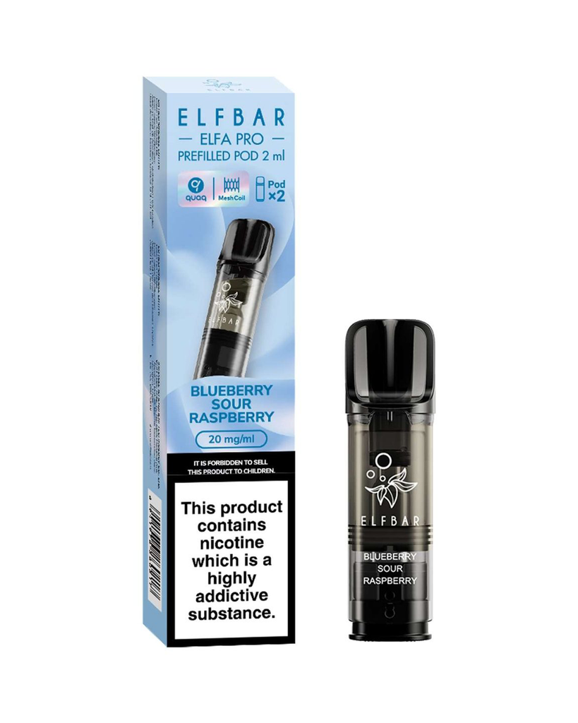 elfbar elfa blueberry Blueberry Sour Raspberry Elf Bar Elfa Pro Pods (x2) — 88Vape