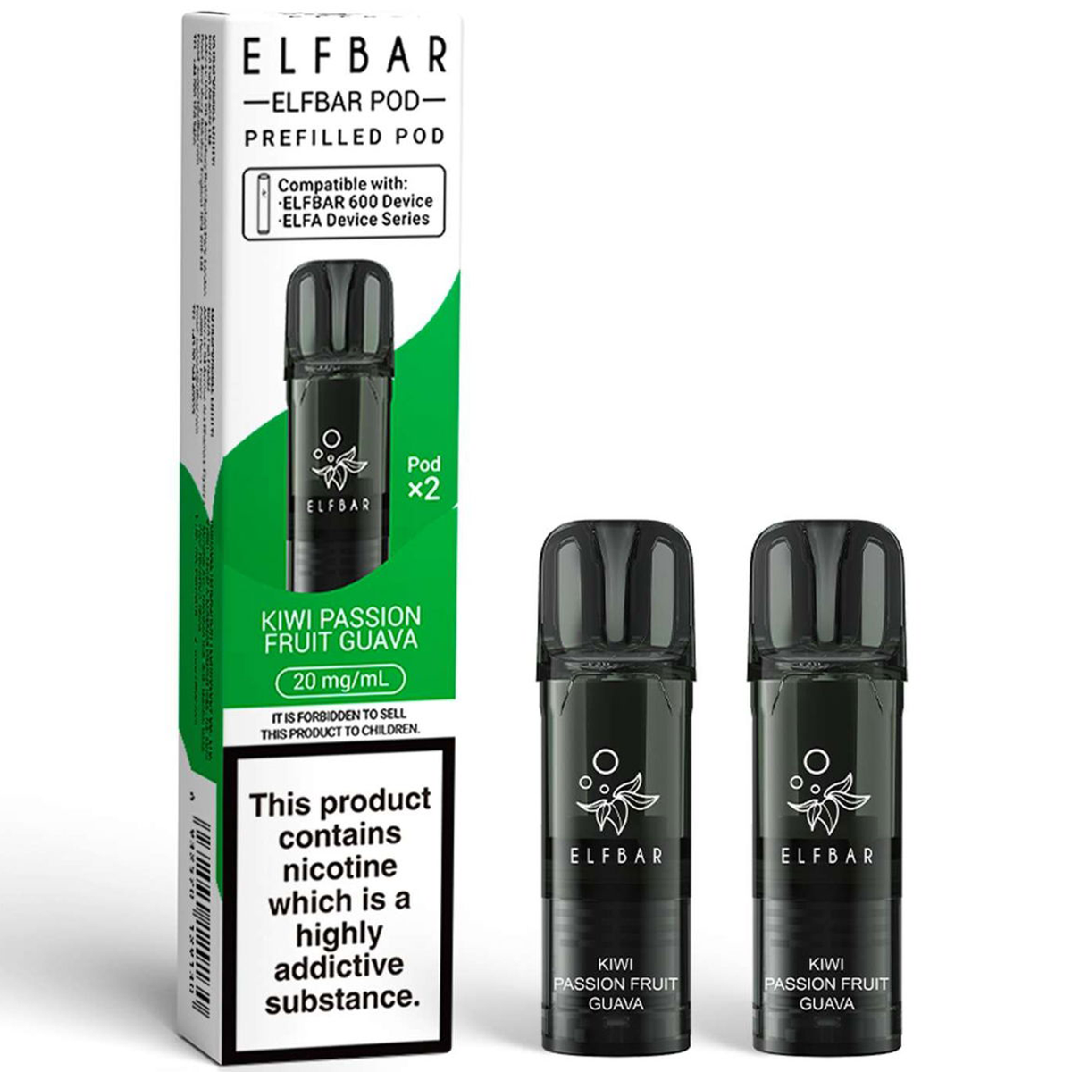 kiwi passionfruit guava vape Kiwi Passionfruit Guava Elf Bar 600 Pods (x2) — 88Vape
