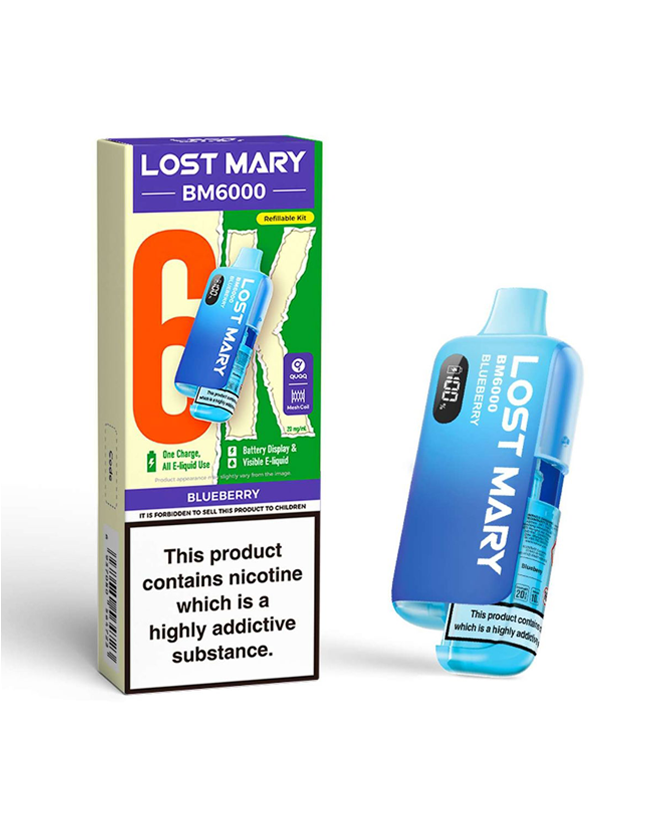 BM6000 Pod Lost Mary OS5000 Charging Instructions