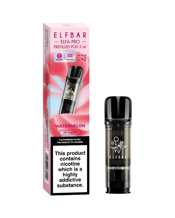Watermelon Elf Bar Elfa Pro Pods (x2) 88Vape Watermelon Elf Bar Elfa Pro Pods (x2) 88Vape