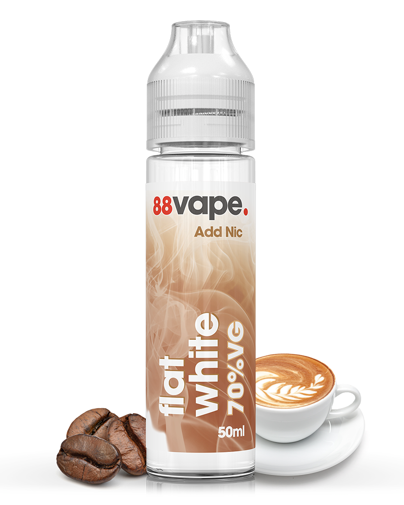 Flat White Coffee Short Fill - 70% VG | 88Vape Flat White Coffee Short Fill - 70% VG | 88Vape