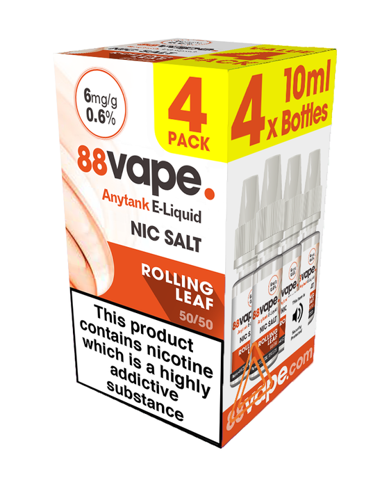 Rolling Leaf Tobacco (Nic Salt) - Pack of 4